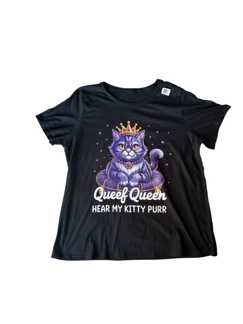 Dirty Cat Adult Humor Inappropriate Women’s Fitted Black Shirt Size 2X